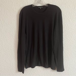 James Perse Men’s 100% Cashmere Black Crew Neck Pullover Sweater 2 / Medium